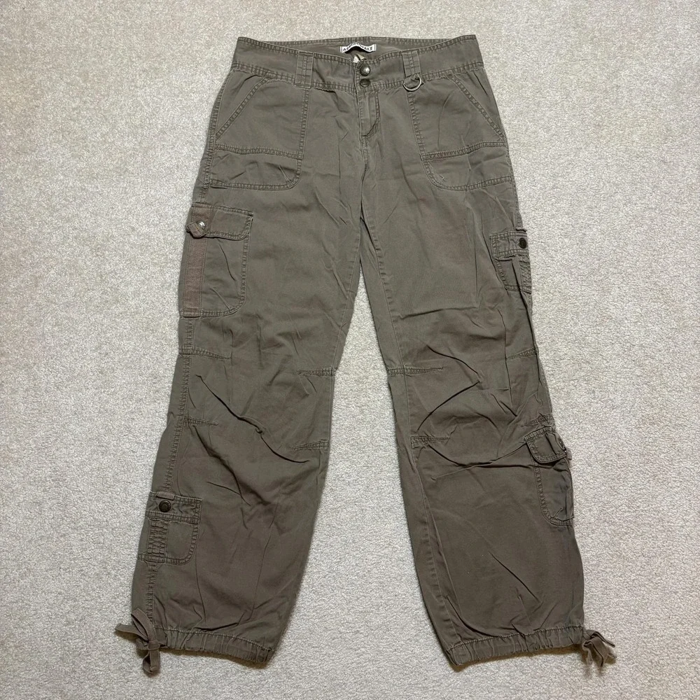 Vtg Aeropostale Cargo Pants 31x30 Brown Twill Military Utility Paratrooper Y2K